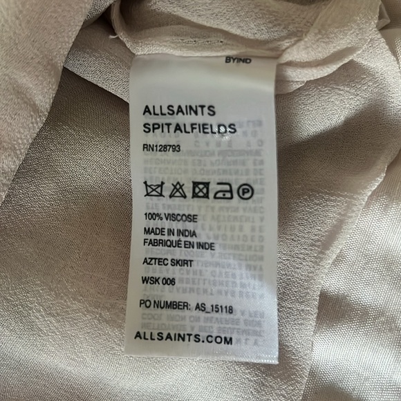 All Saints Spitalfields Embellished Aztec Skirt, Size~6 - Picture 6 of 13